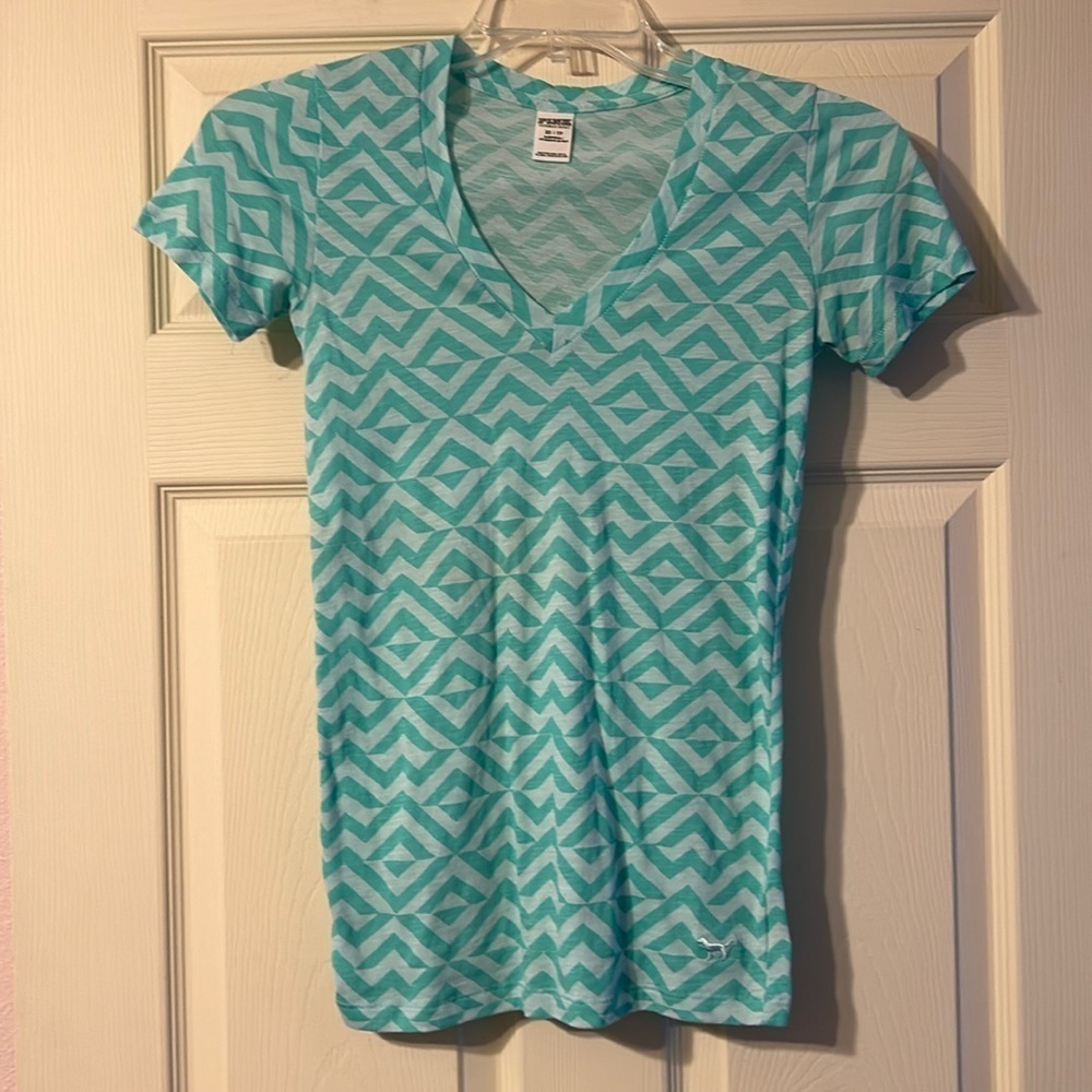 PINK Victoria’s Secret Teal Short Sleeve Tee XS